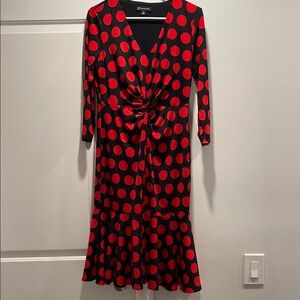 INC International Concepts Black and Red Polka Dot Dress